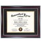 8.5x11 Diploma Frame with Black over Gold Mat or Display 11x14 Document without Mat, UV Protection Acrylic, Mahogany with Gold Beads